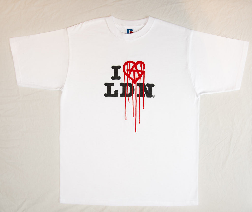 I <3 LDN - Short Sleeved White T-Shirt