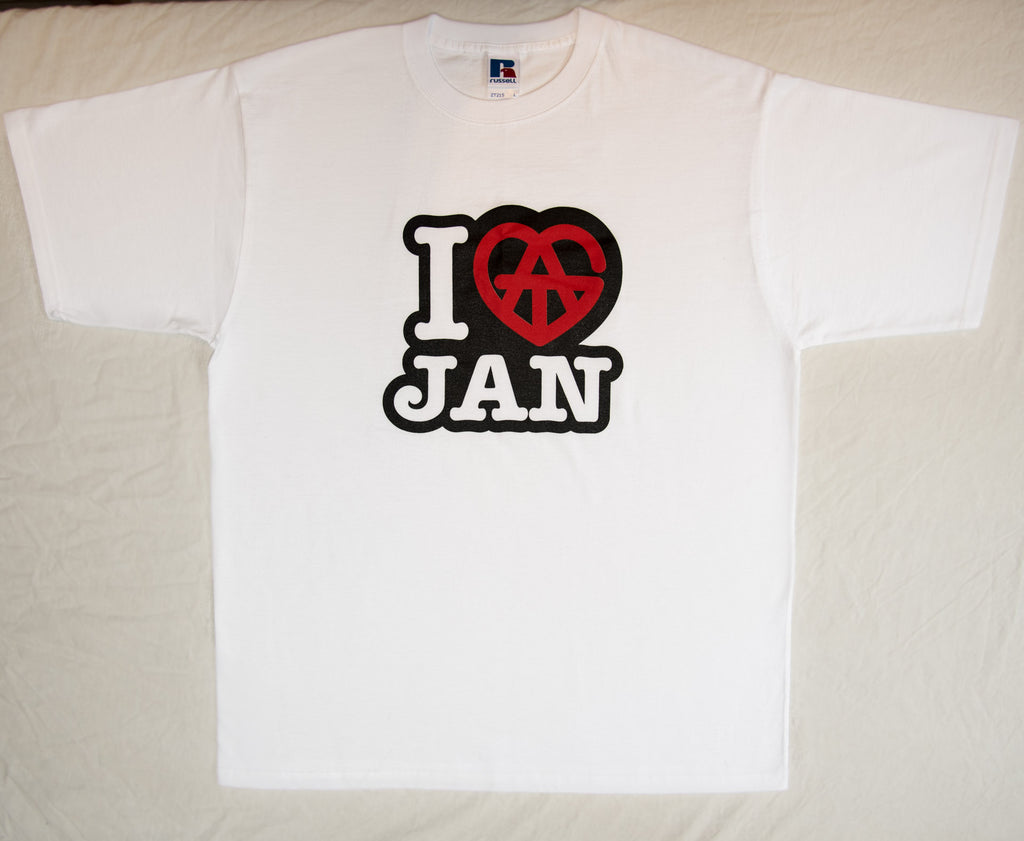 I <3 Jan - Short Sleeved White T-Shirt